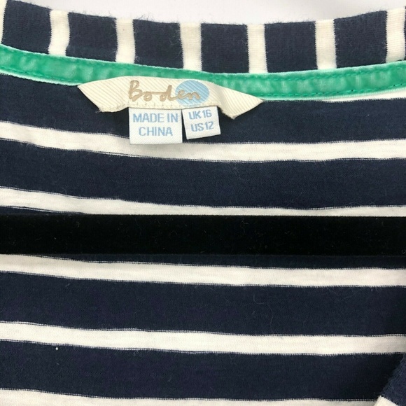 Boden Striped Cotton Blend Long Sleeve Shirt - Picture 4 of 6